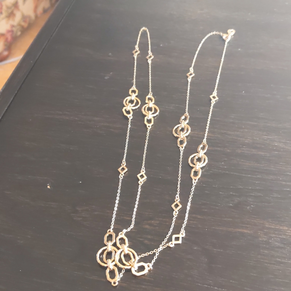 Anne Klein Long Gold Chain Necklace
